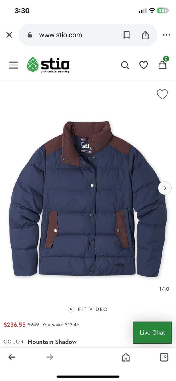 Stio Women’s Turnbolt Down Jacket In Mountain Shadow Size XL MSRP $249